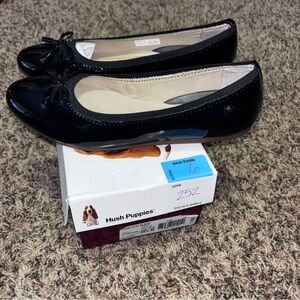 Hush Puppies Girls' Josie Black Ballet Flats Size 5.5 Youth New